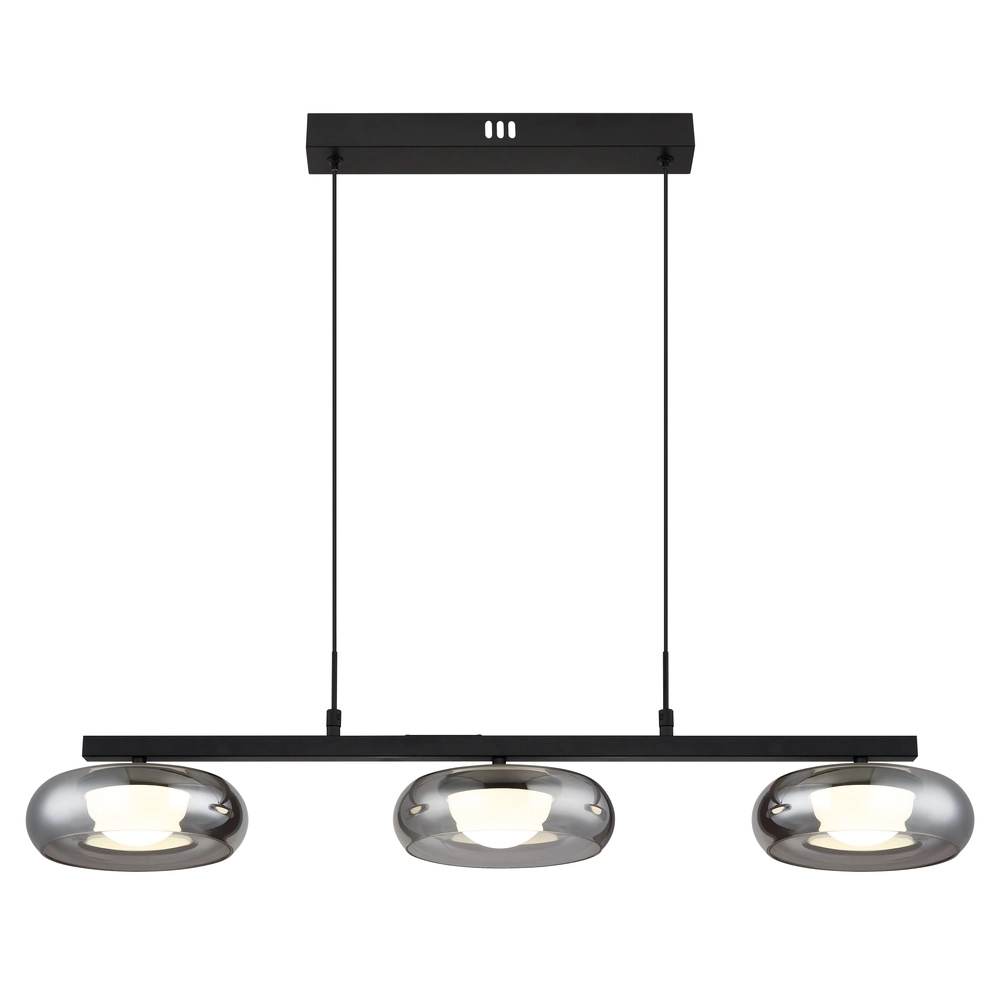 Design-Pendellampe Carlene 3-Licht Schwarz Globo 9007371566181