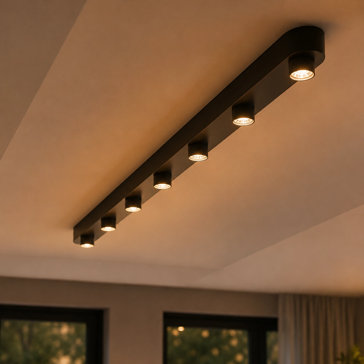 7-Licht aufbeirrter Spot Bar Sienabraun