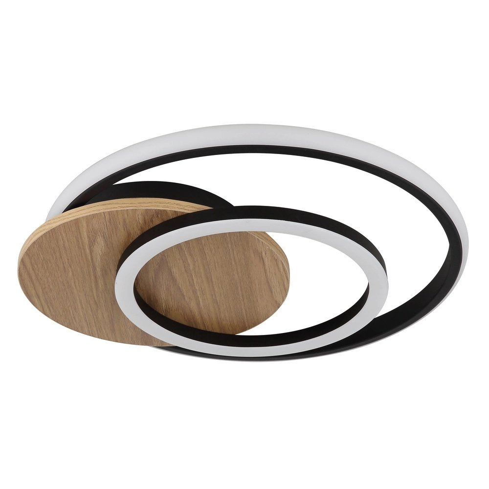 Design-Deckenlampe Julio Schwarz mit Holz Globo 9007371471386