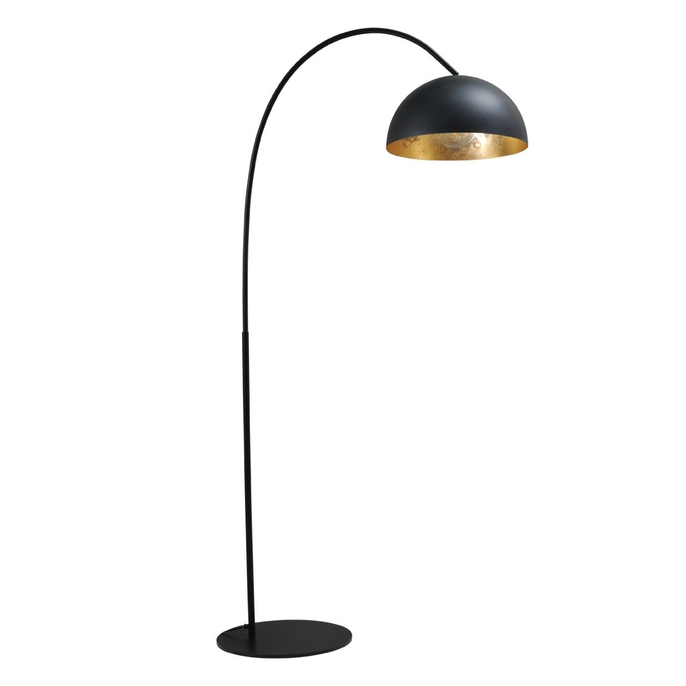Stehlampe Industria 186 Gunmetal mit gold