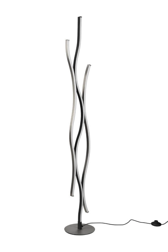 Stehlampe Blaze Schwarz mit Metall Trio 4017807540413
