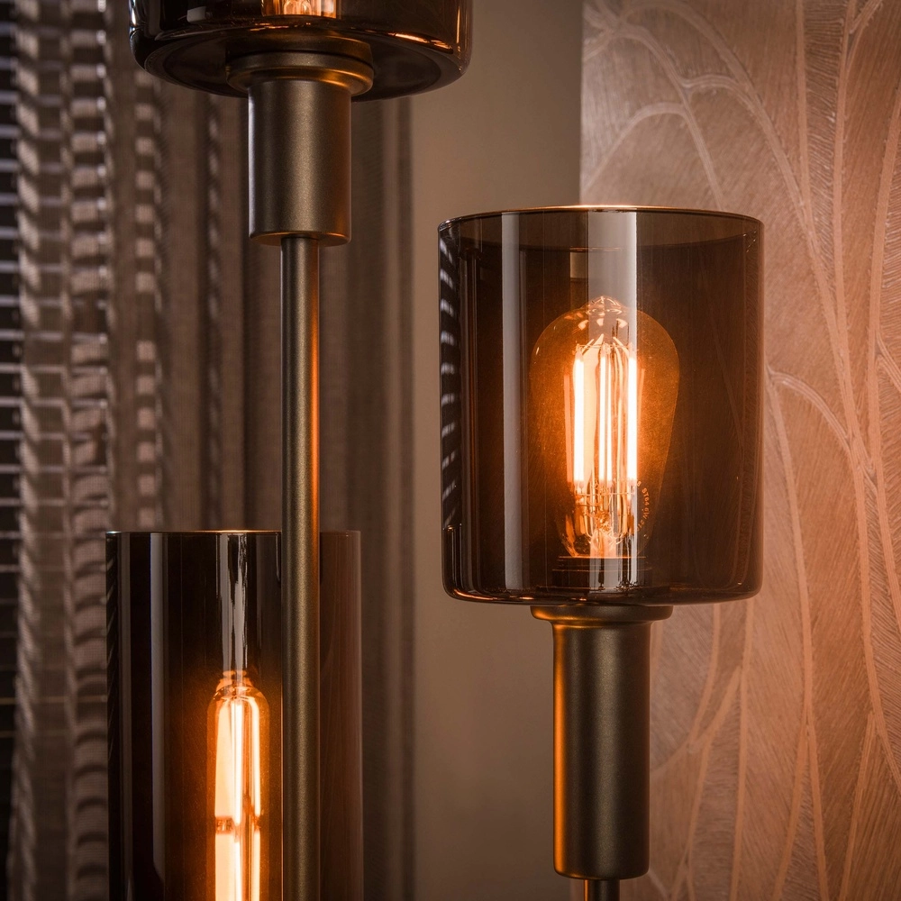 Design-Stehlampe Sepiora 5-helles Sienabraun Lyora 8716803515345