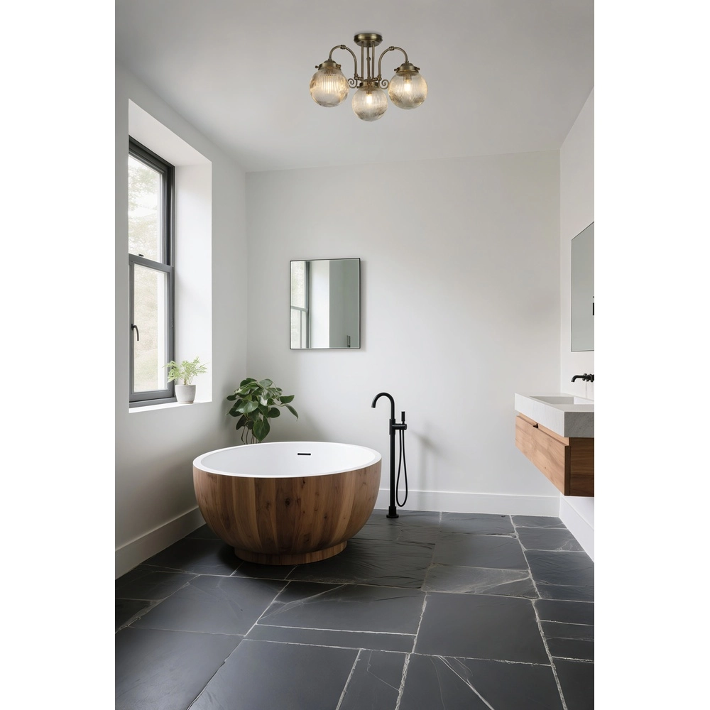 Klassische Wandleuchte Belvue Antikes Messing Searchlight 5053423299242
