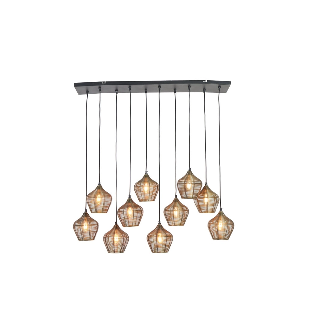Pendellampe Alvaro 10-Licht Bronze Light & Living 8717807635640