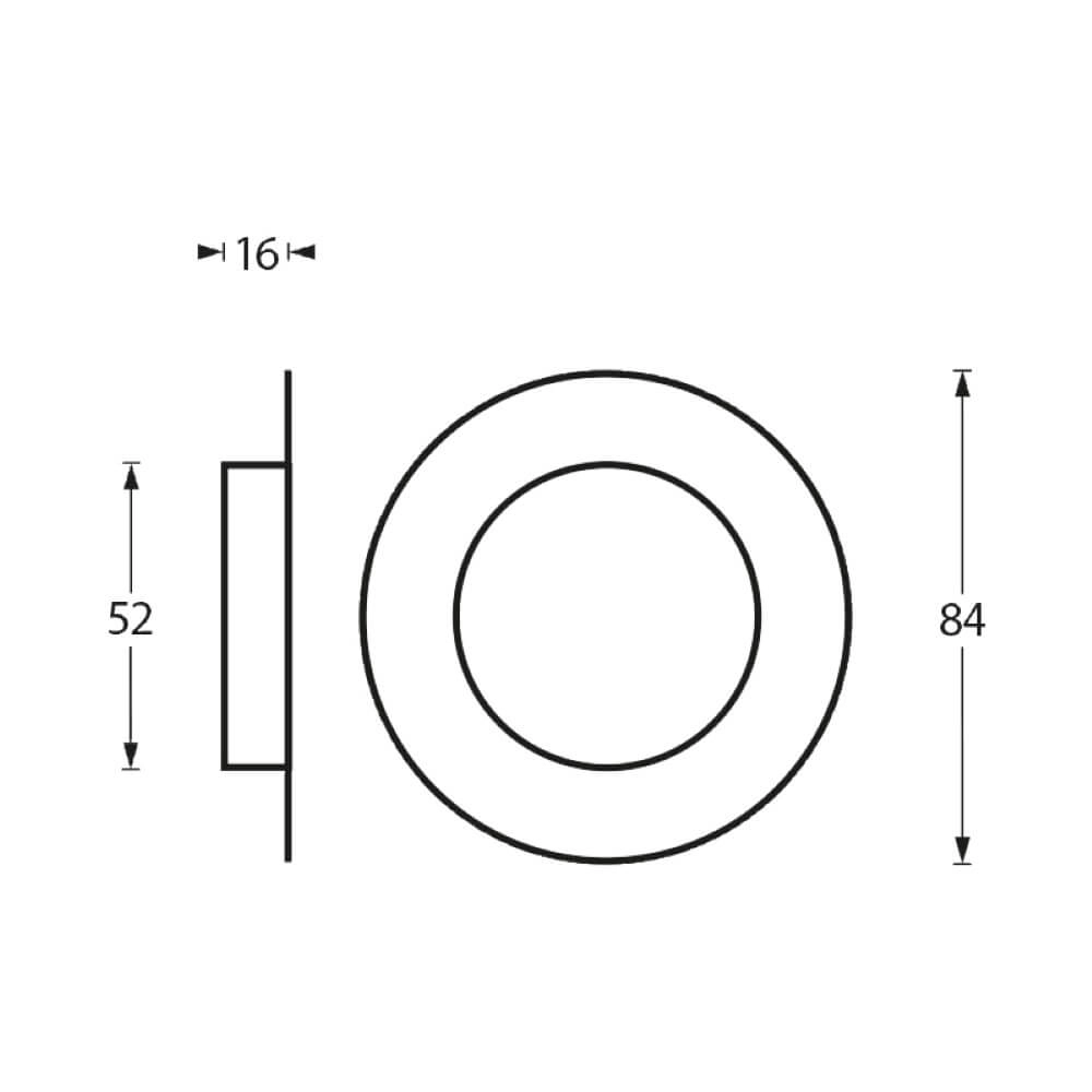 Schiebetürgriff rund Alvro Edelstahl Ø5,2cm Intersteel 8714186075302