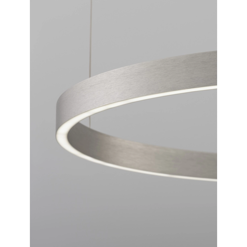 Design-Pendelleuchte Elowen silbergrau Ø 80cm Lyora 5212017439116