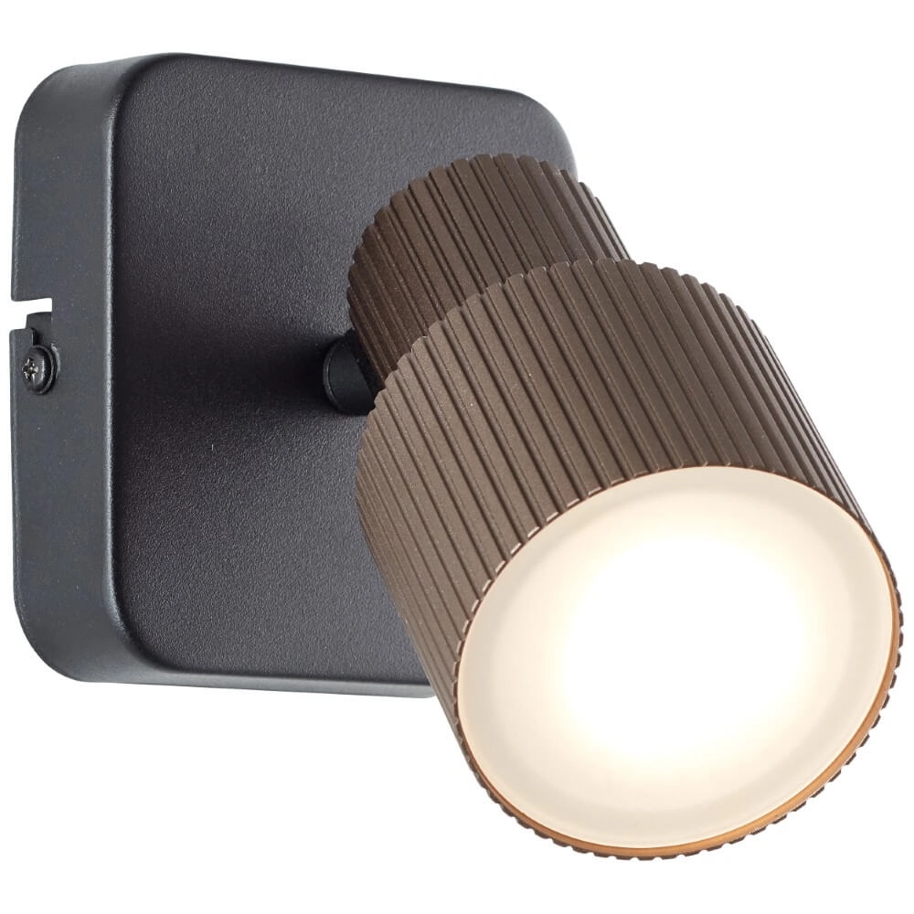 Aufbaustrahler Cadiz Schwarz mit Bronze Brilliant 4004353441264