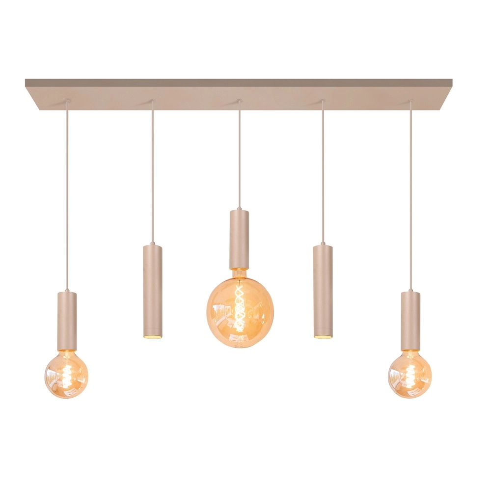 Design-Pendelleuchte Locarno 5-hell sandbraun