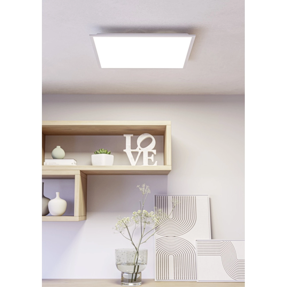 Smarte Deckenleuchte Moradillo-Z weißes Quadrat 59,5cm Eglo 9008606342181