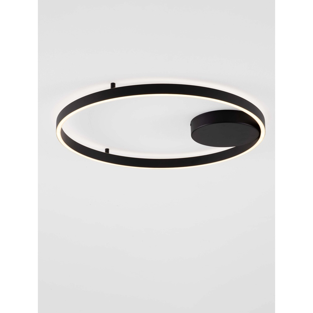 Deckenlampe Hedra rund Ø 60cm schwarz