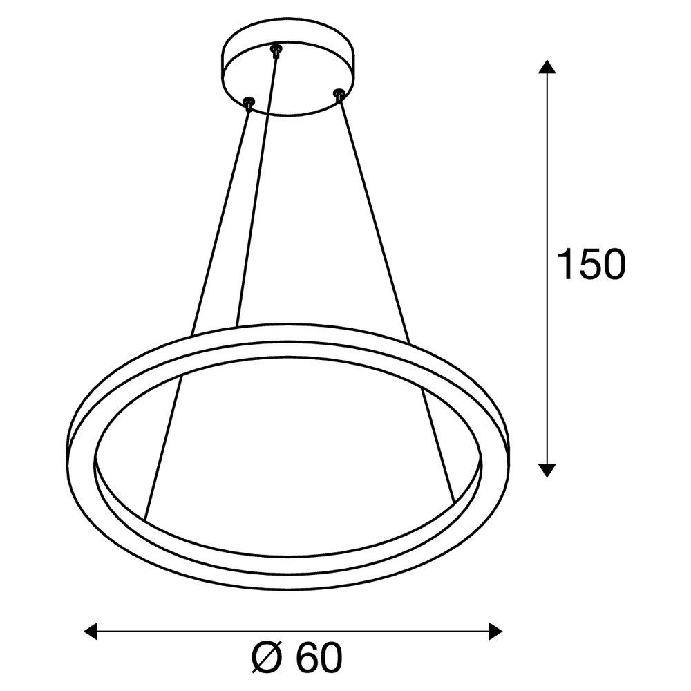 LED Hängelampe One Ø 60 cm dimmbares weiß SLV 4024163231046