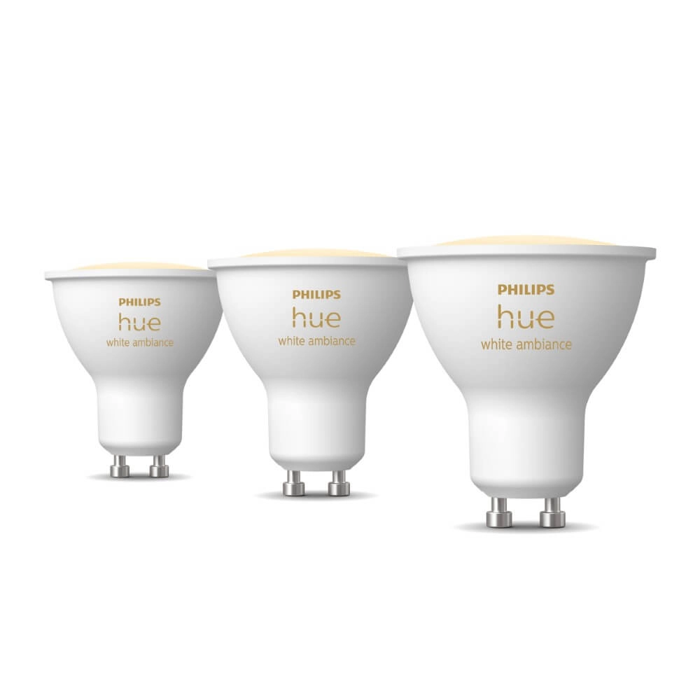 Lichtquelle Hue GU10 - 4,2W - White Ambiance 3er-Set Philips 8720169230095