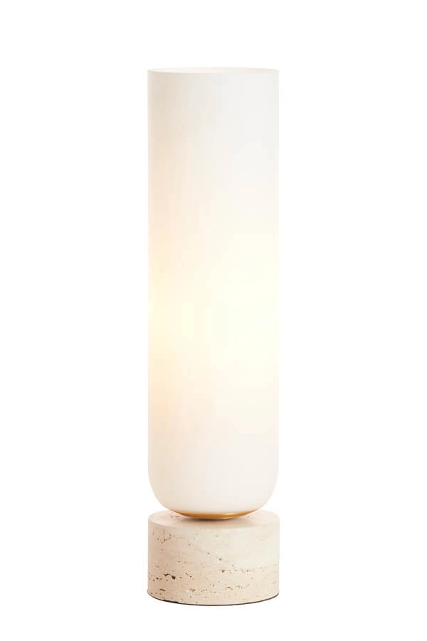 Weiße Tischleuchte Rylano 47cm