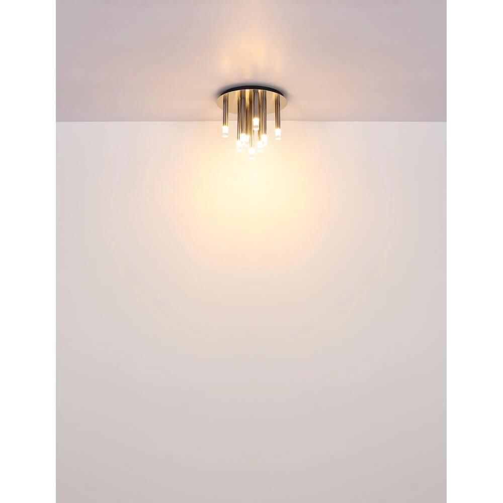 Design-Pendelleuchte Ryan 9-helles Nickel Globo 9007371478057