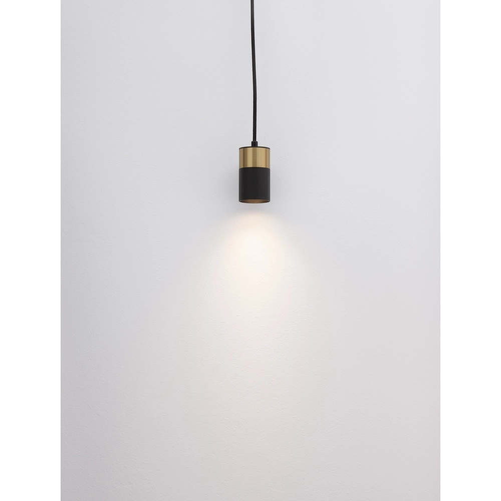 Pendelleuchte Pongo S Single 9,5cm gold mit schwarz Lyora 5212017430335