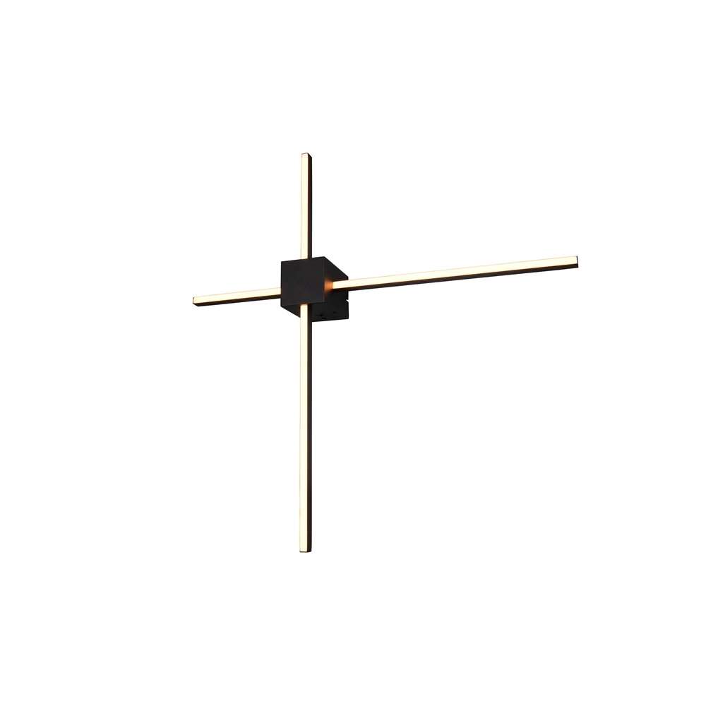 Moderne Wandlampe Cassino Schwarz 67,5 cm Trio 4017807683202