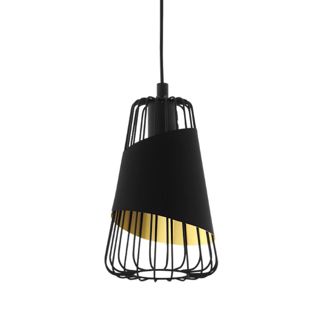 Pendelleuchte Austell 16 cm schwarz mit gold