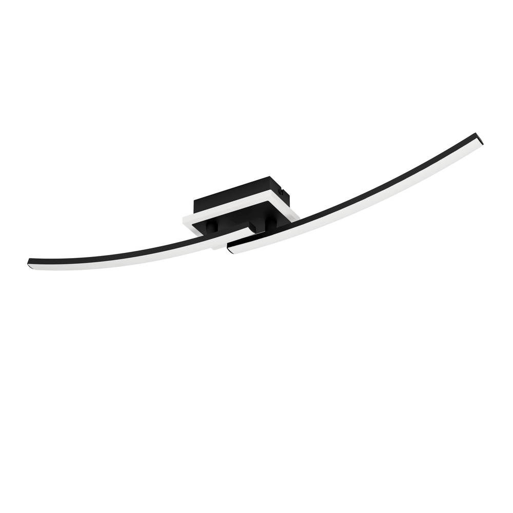 Deckenlampe Lungolago LED – schwarz – quadratisch