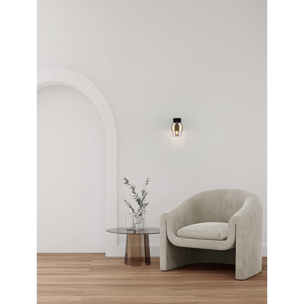 Wandleuchte Sianna schwarz mit gold Lyora 5212017452627