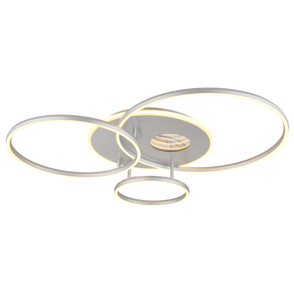 Moderne Deckenlampe Invertina Silbergrau 90 cm Globo 9007371575404