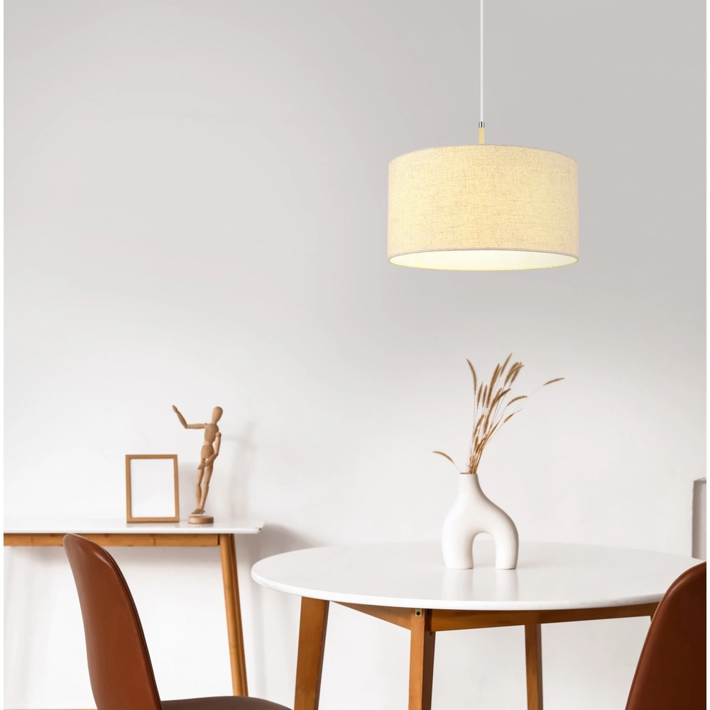 Pendelleuchte Deleon sandbraun Ø 40cm Globo 9007371575909