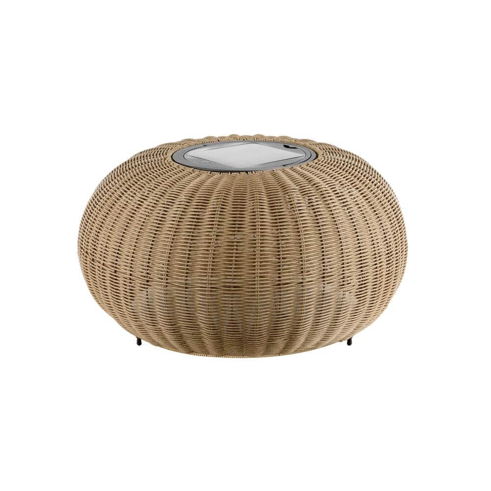 Niedrige Stehleuchte Adegan Flat Solar Solar-Rattan SLV 4024163296618