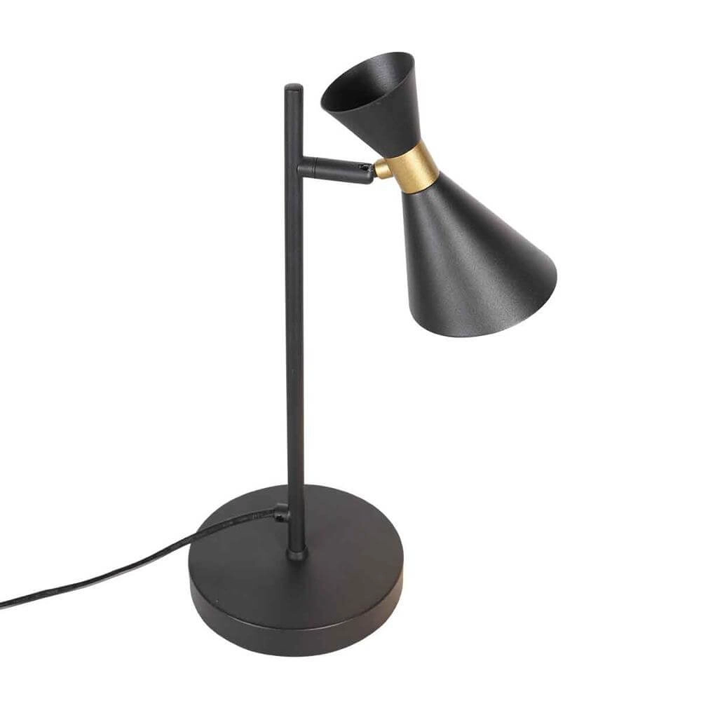 Design-Tischleuchte Preto schwarz mit gold Steinhauer 8712746176308