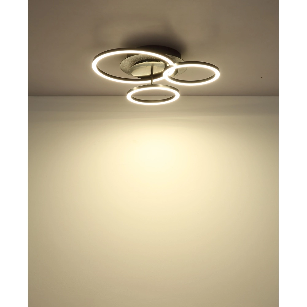 Schwarze Deckenlampe Norberto 3 Ringe Globo 9007371572830