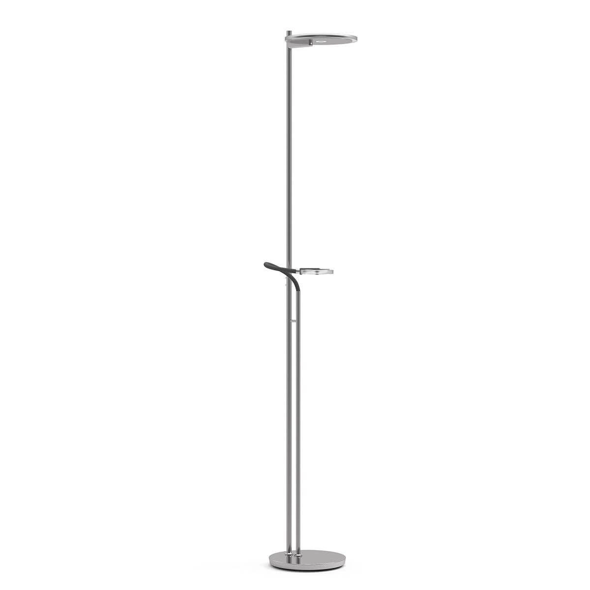 LED-Leselampe 2-flammig Turound 40 W – 2200–4000 K – 187 cm Edelstahl-Klarglas