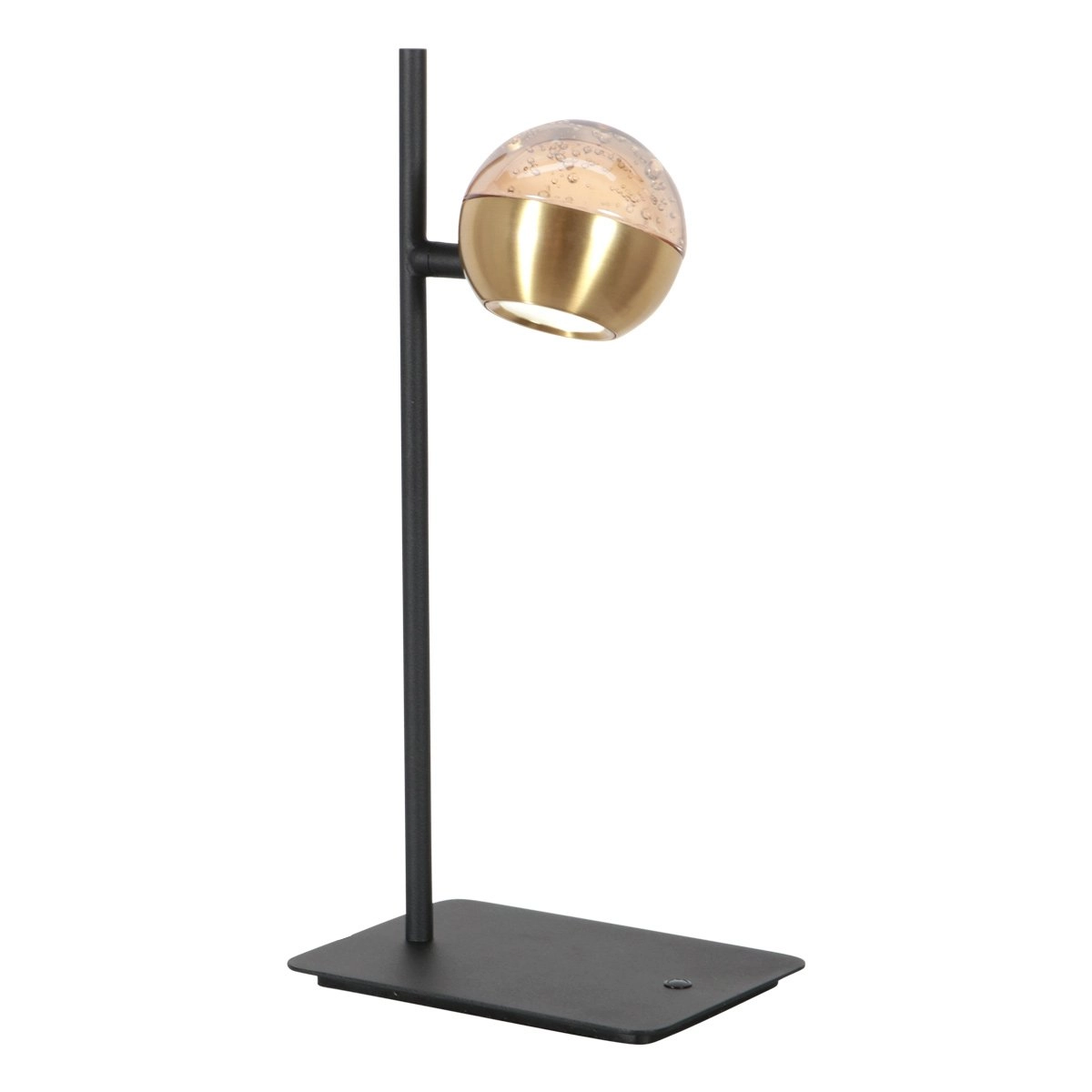 LED-Schreibtischlampe Belluno Messing mit Schwarz – dimmbar