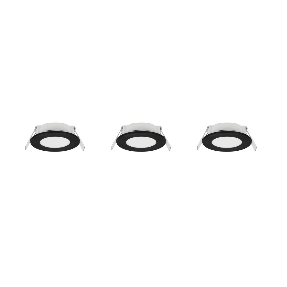 Set mit 3 Einbaustrahlern Himal schwarz IP65