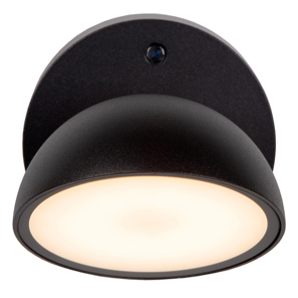 Design-Wandlampe Finn mit Sensor Schwarz Lucide 5411212221612