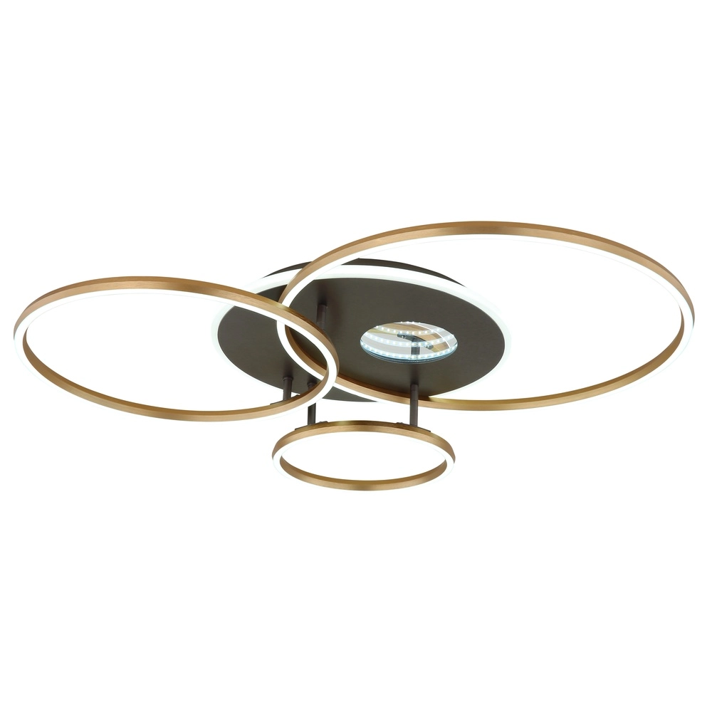 Moderne Deckenlampe Invertina Gold 90 cm Globo 9007371572403