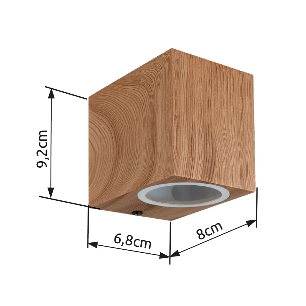 Schlanker Oberflächenmontierter Spot Veronika Down Wood Globo 9007371441785