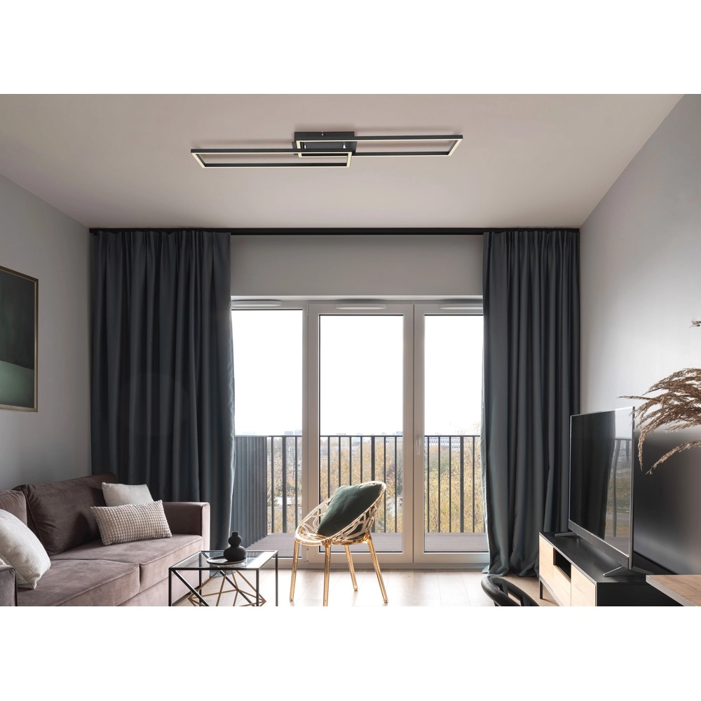 Schwarze Deckenlampe Tatjana Konstruktion Globo 9007371418350