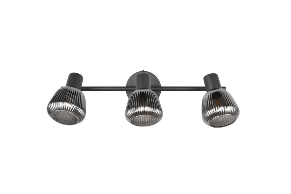 Deckenleuchte mit 3 Leuchten Tarifa mit geripptem Glas Trio 4017807615845