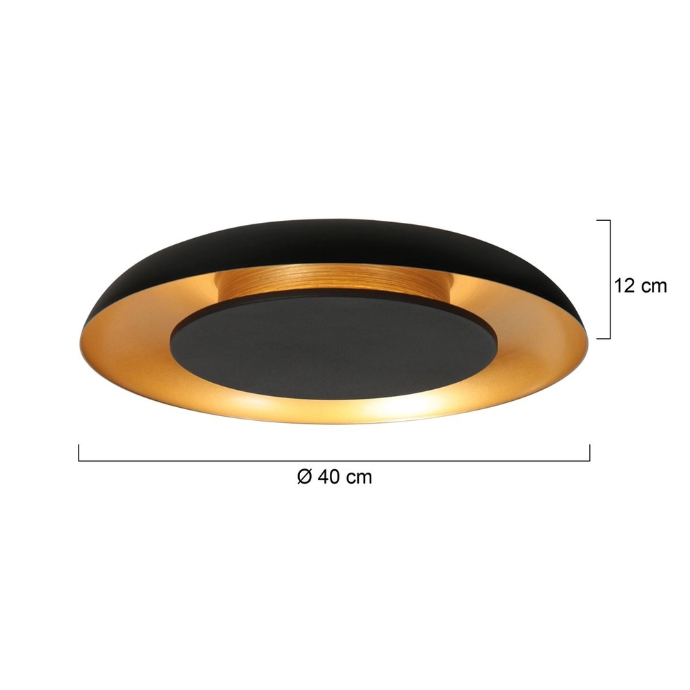 Deckenleuchte Golden Veil schwarz Ø 40cm Steinhauer 8712746180299