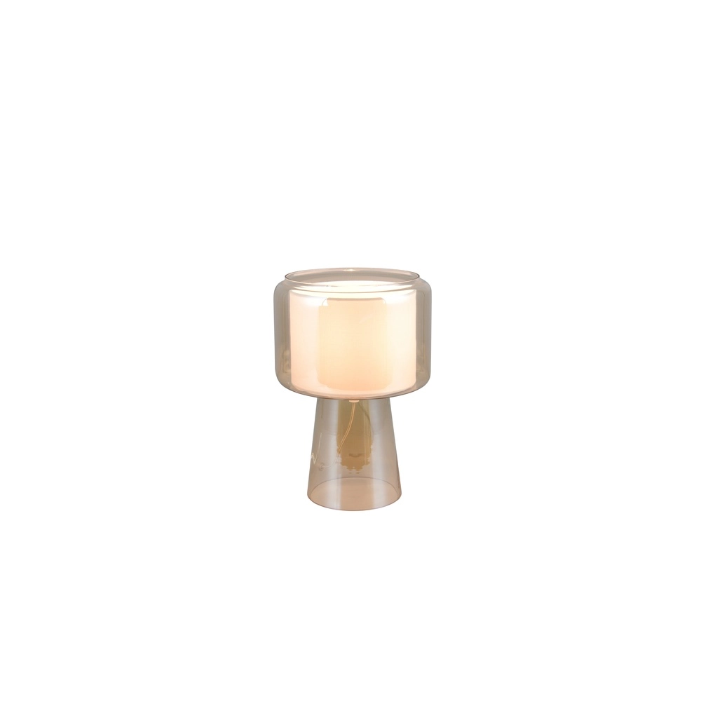 Design-Tischleuchte Rocka Braunes Glas Trio 4017807662719