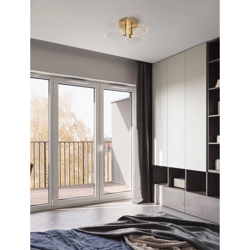 Design-Deckenleuchte Gatlin gold Ø 44cm Lyora 5212017433497