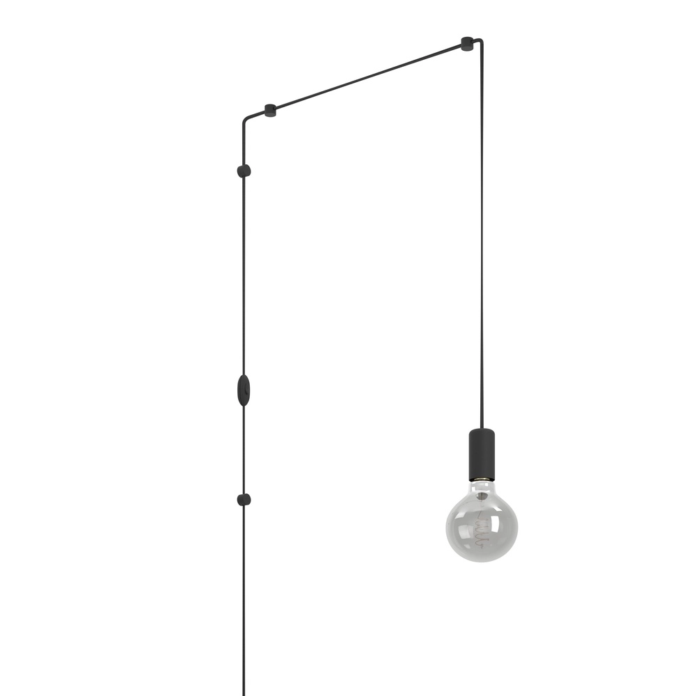 Flexibles Pendel Pinetina Schwarz mit Schalter