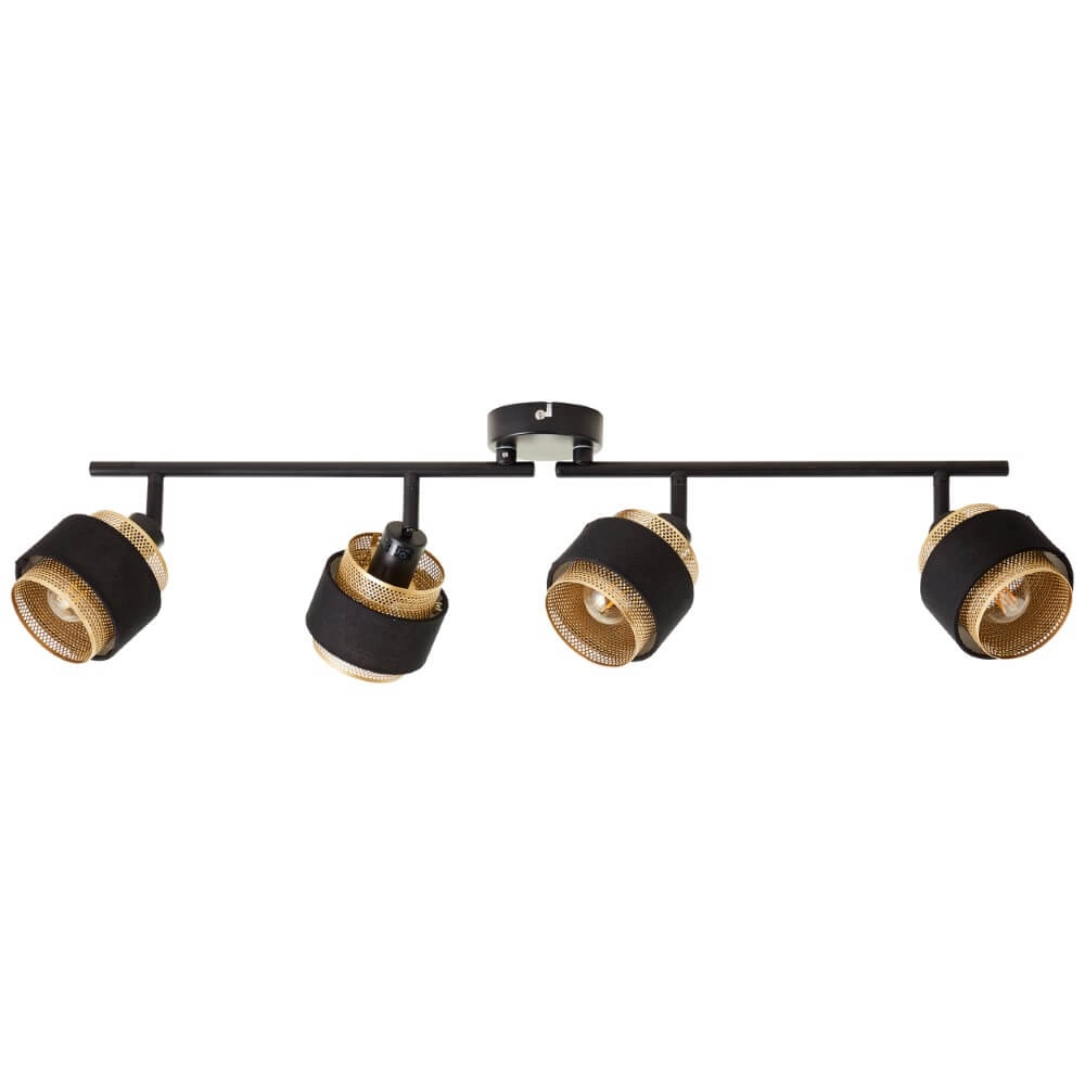 Deckenleuchte mit 4 Leuchten Grove schwarz mit gold Brilliant 4004353424120