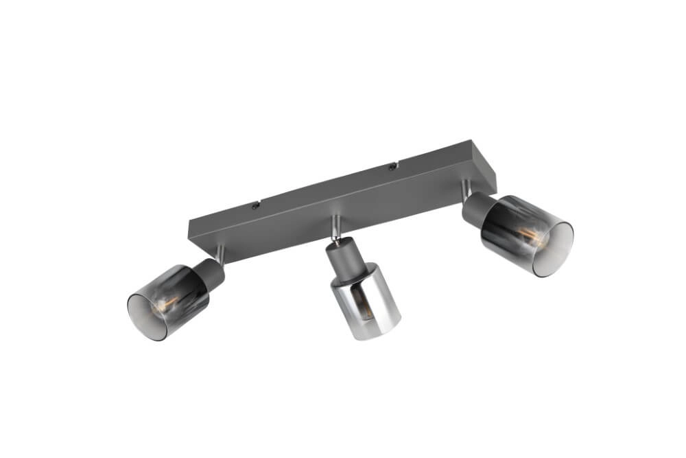 Deckenleuchte mit 3 Leuchten Cadiz Schwarz Trio 4017807615777