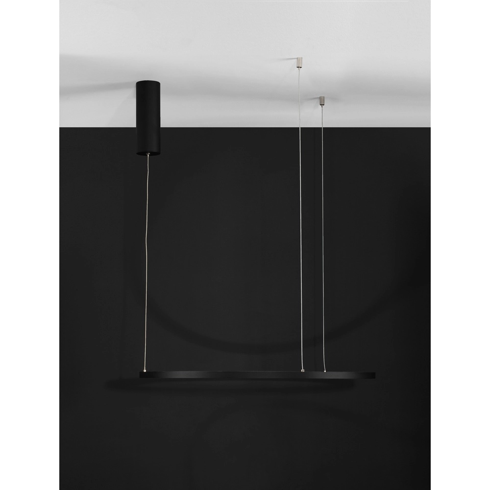 Runde Pendelleuchte Tarquin schwarz Ø 60cm Lyora 5212017438263