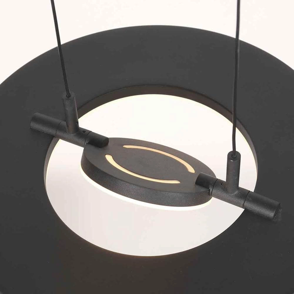 Schlanke Pendelleuchte Soleil Ø 32cm schwarz Steinhauer 8712746176681