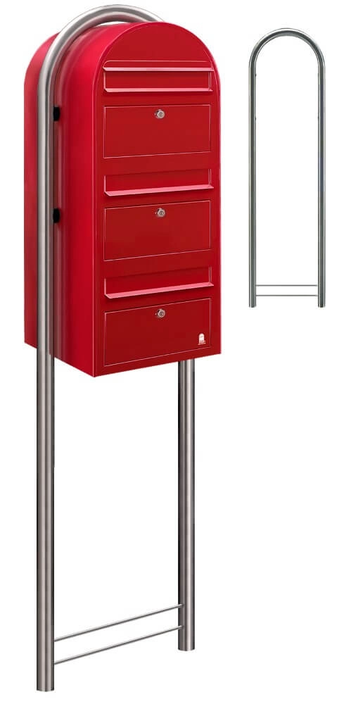 Briefkasten Trio 3001 Hellrot Bobi 6417237015051