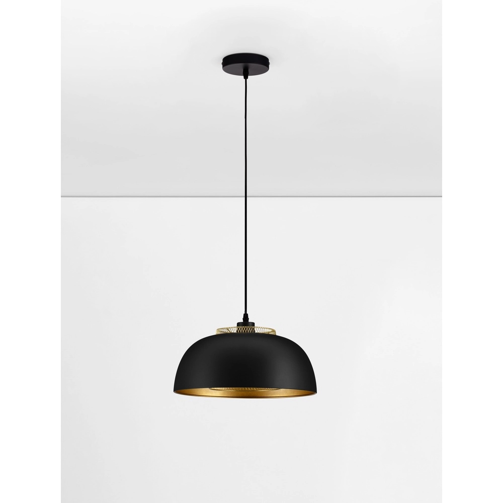 Pendelleuchte Sqube schwarz mit gold Lyora 5212017454799