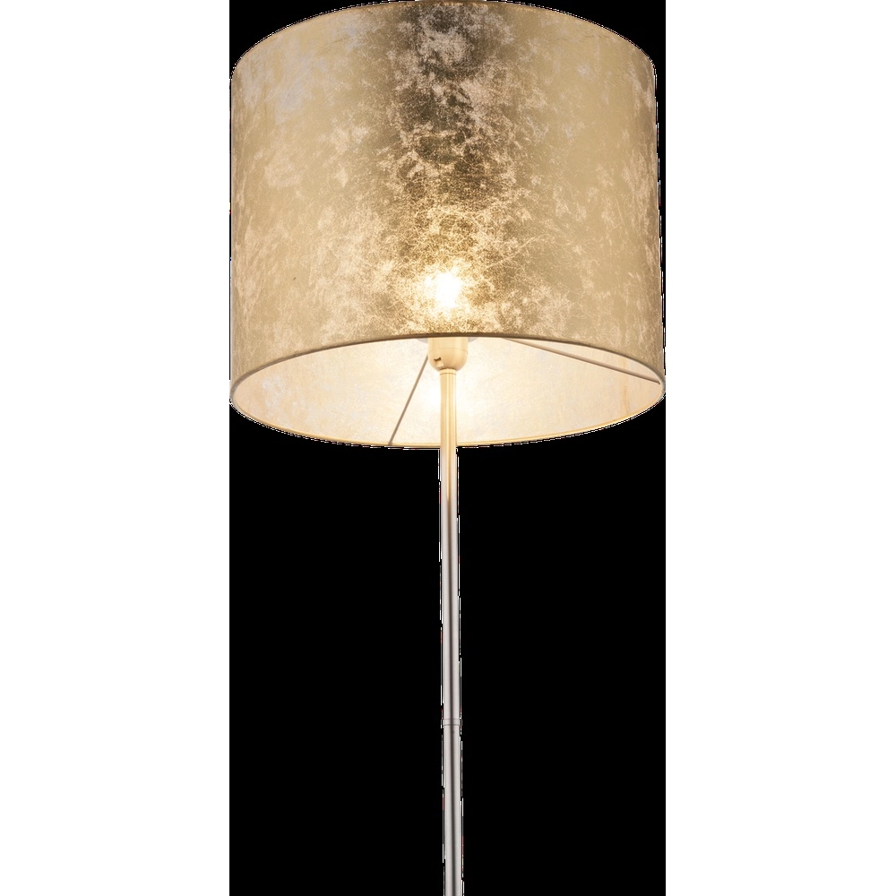 Stehlampe Amy Nickel mit goldener Kappe Globo 9007371312481