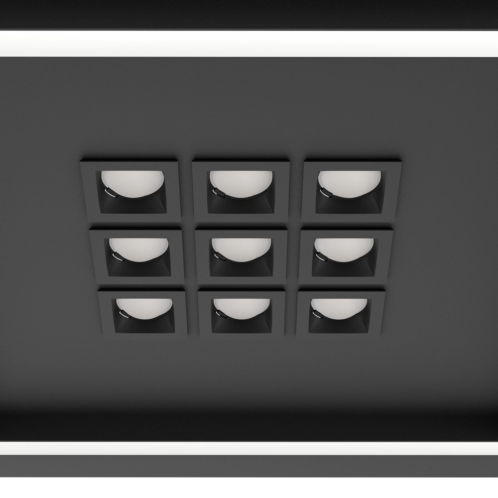 Moderne LED-Deckenbeleuchtung Balazote 36x36 cm – schwarz Eglo 9008606312719