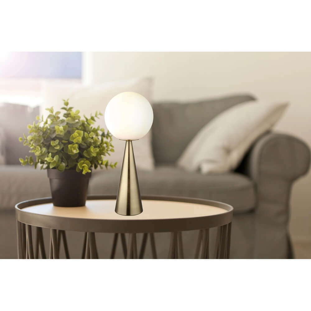 Tischlampe Pinpal mit weißem konvexem Glas Globo 9007371447343