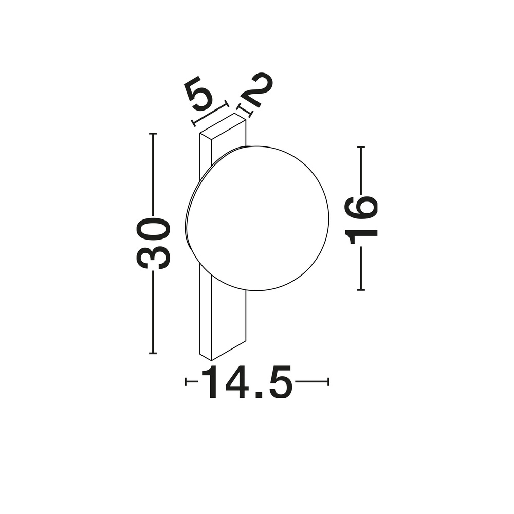 Einzigartige Wandlampe Remi Rostbraun mit weißer Zwiebel Lyora 5212017494481